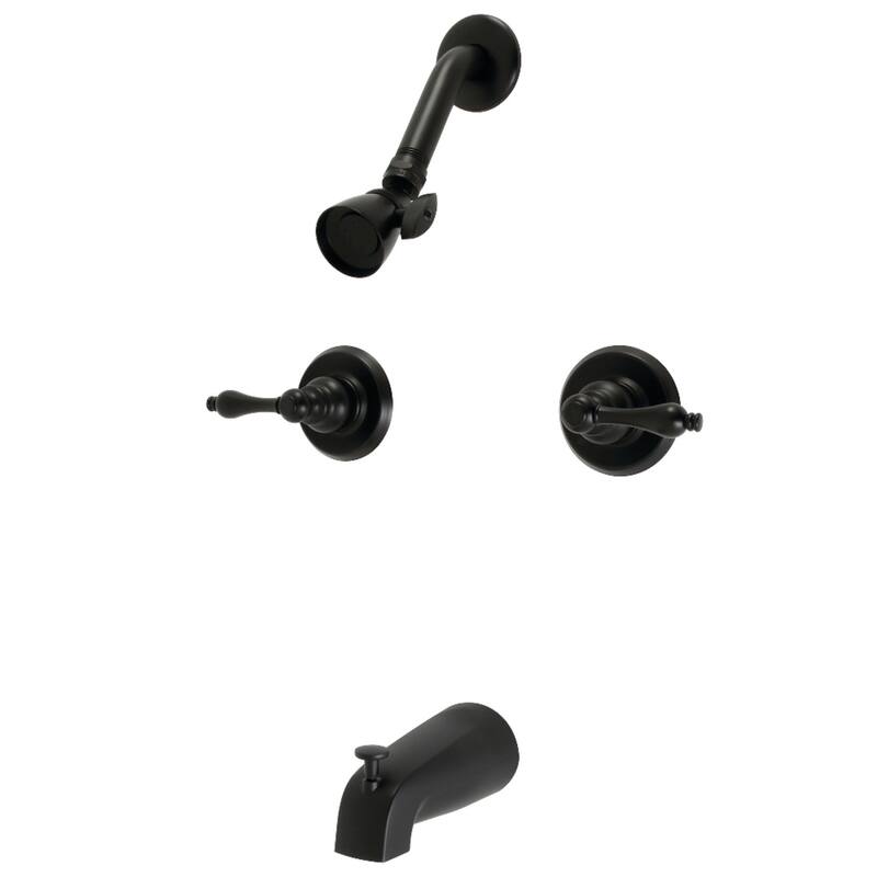 Victorian Two-Handle Tub and Shower Faucet - Matte Black
