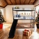 preview thumbnail 2 of 4, Twin Size House Loft Bed with Slide and Ladder,Sturdy Frame,Black
