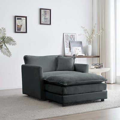 Modern Accent Chair with Ottoman for Living Room