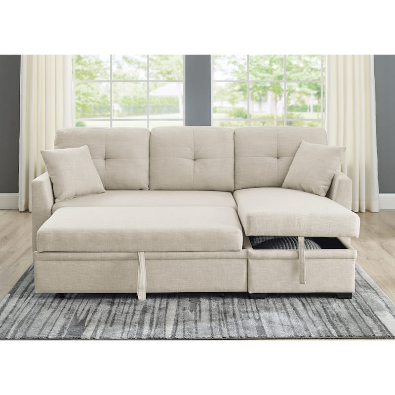 Modular Storage Sleeper Sofa - 54" D x 83" W x 35" H