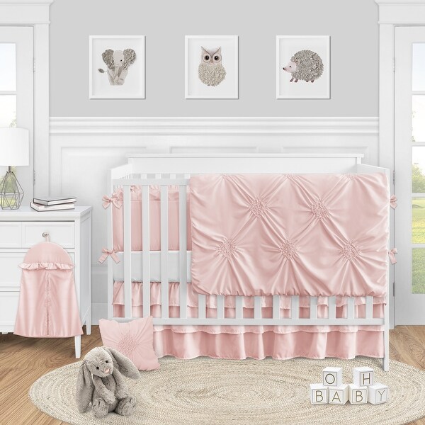 pale pink cot bedding