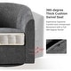 preview thumbnail 3 of 5, Cuenca Modern Upholstered Barrel Chair with Swivel Base Set of 2