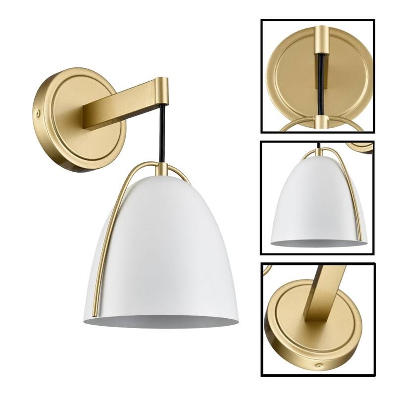 1 Light wall sconce gold wall lighting metal wall light fixture