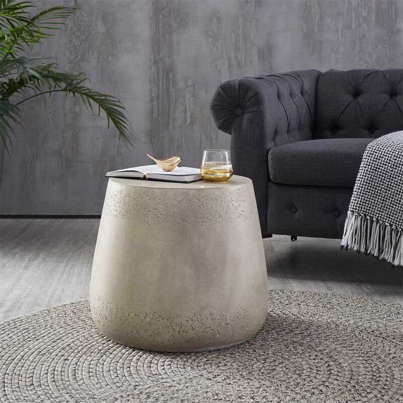Drum Shape Concrete Side Table