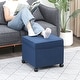 preview thumbnail 22 of 149, Adeco Square Storage Ottoman 17 inch Footstool