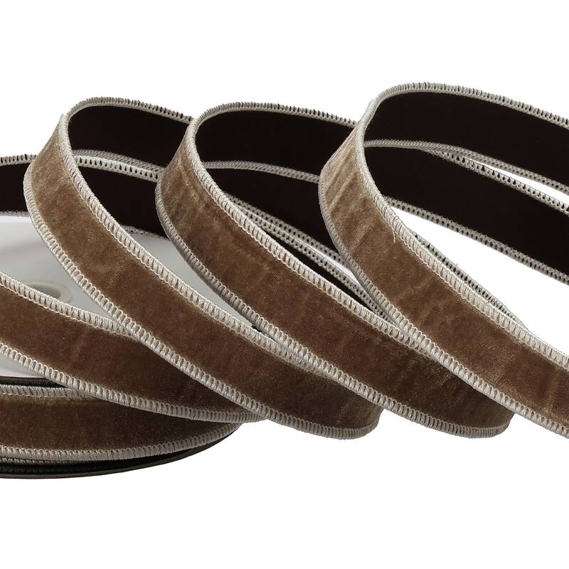 1"X10Y Suede Wired Ribbon