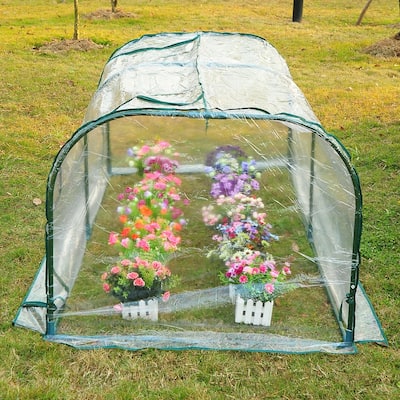 Outsunny 7'L x 3'W x 2.5'H Outdoor Portable Flower Plant Garden Greenhouse with Resistance to UV Rays & Good Ventilation