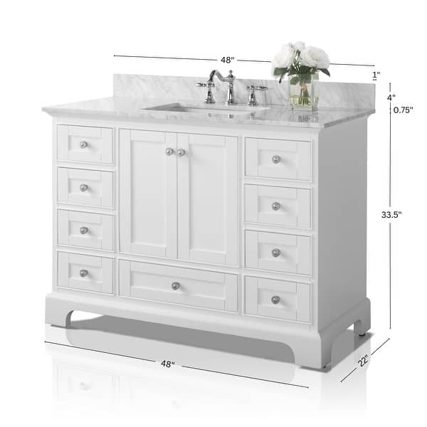 dimension image slide 4 of 25, Ancerre Designs Audrey Bathroom Vanity Set