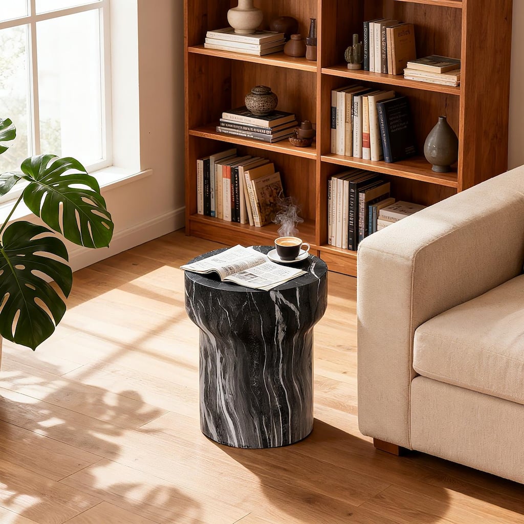 Modern Small Columnar Design Side End Table Indoor and Outdoor