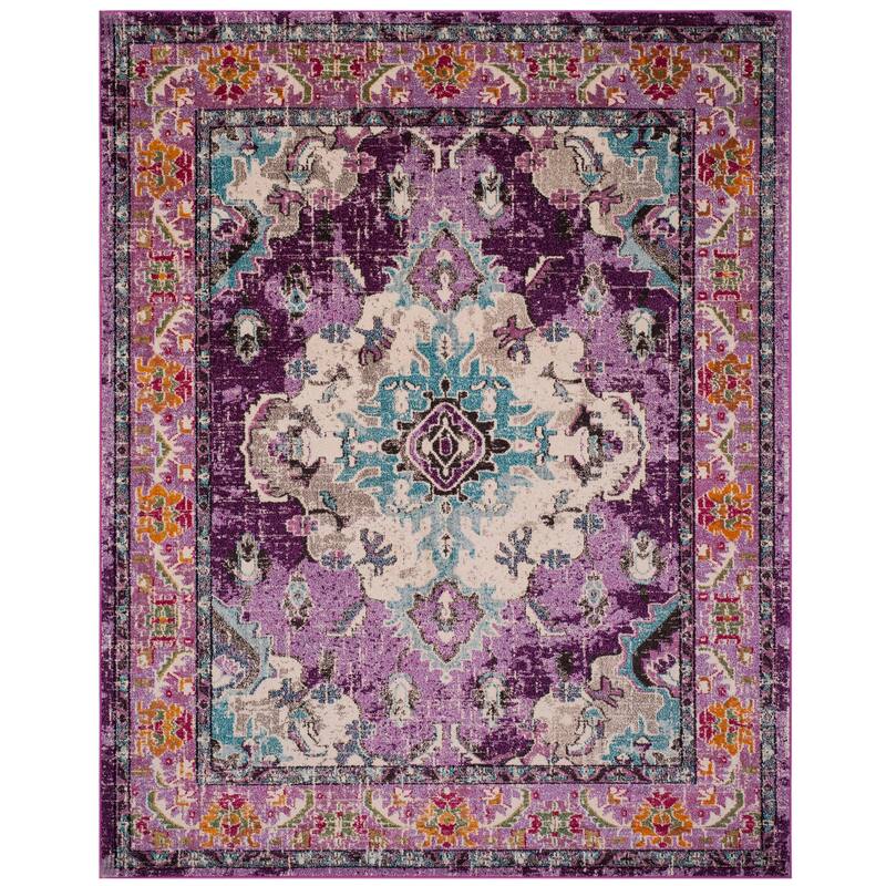 SAFAVIEH Monaco Oceane Boho Medallion Distressed Area Rug
