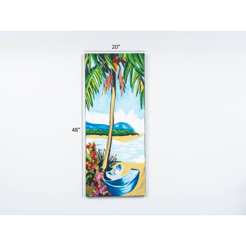 Wandela Wall Canvas Paintings 47'' x 19'' - Green
