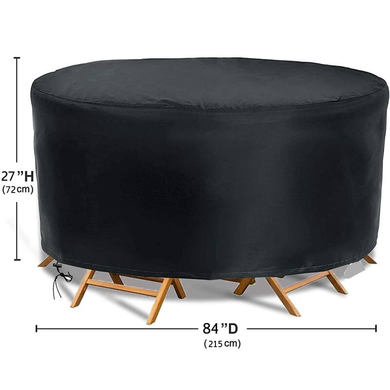 Round Patio Table Covers, Patio Furniture Set Covers Garden Table Chairs Set Covers