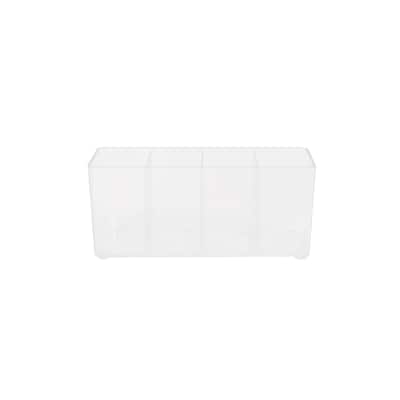 Kenney Storage Made Simple Vanity Organizer, 4 Compartments, Set of 2, Clear