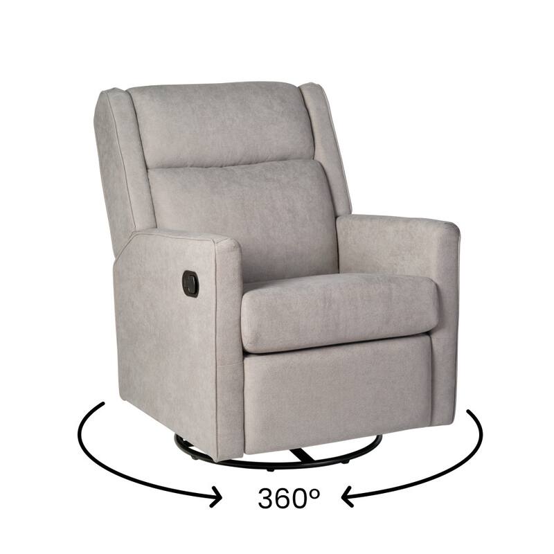 Manual Rocking Recliner Chair with Swivel and Gliding Motion