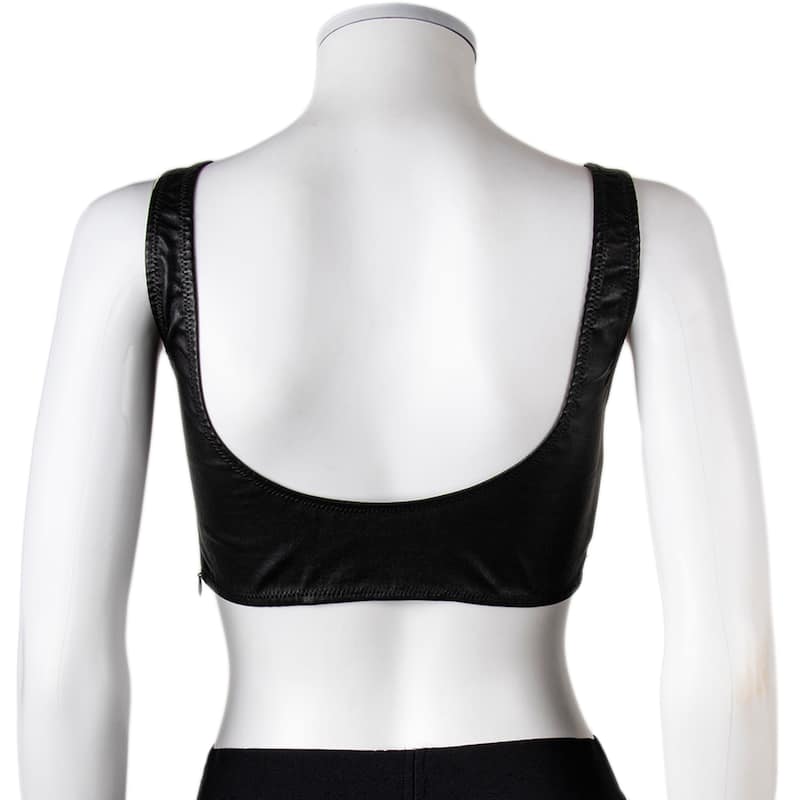 Prada Sleeveless Leather Crop Top