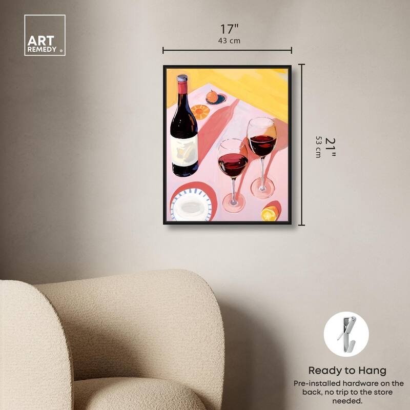 Summer Wine table Canvas by Art Remedy