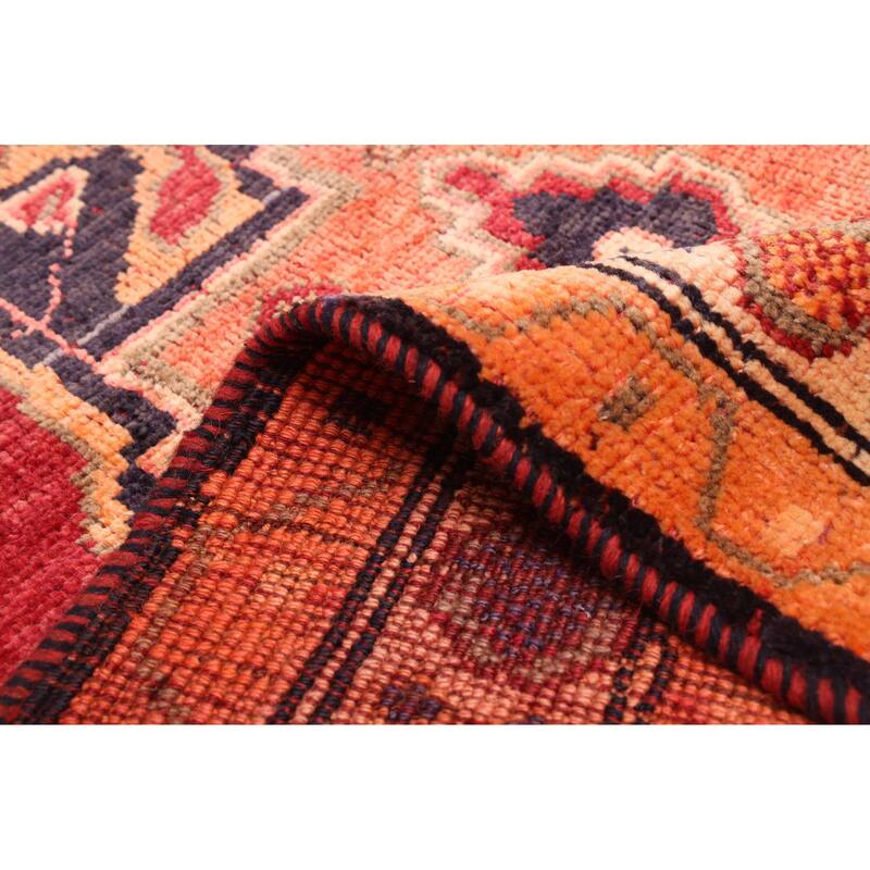 ECARPETGALLERY Hand-knotted Melis Vintage Red Wool Rug - 4'3 x 6'11