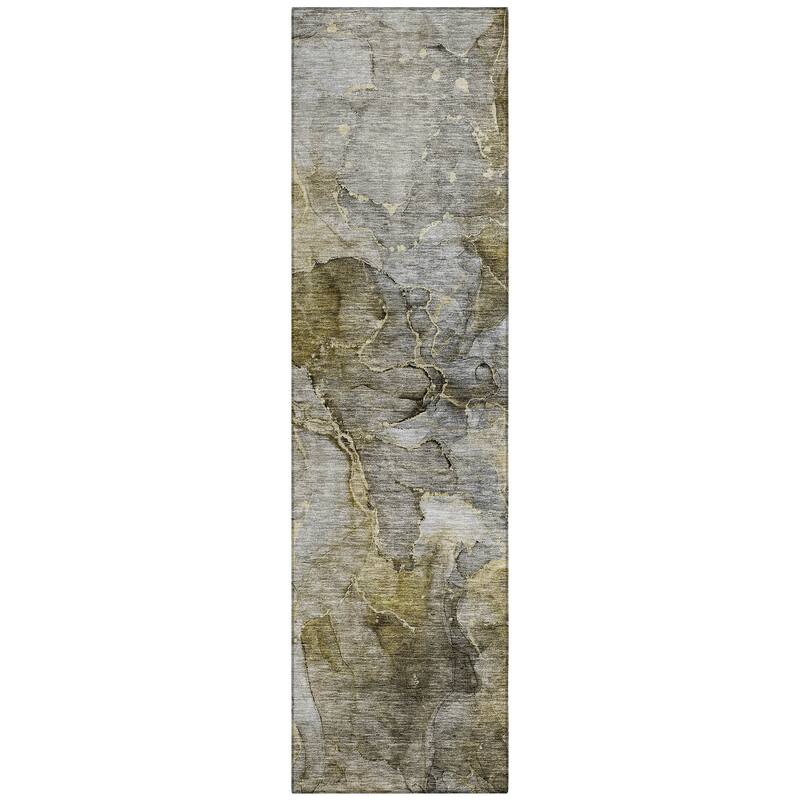 Machine Washable Indoor/ Outdoor Chantille Abstract Modern Rug