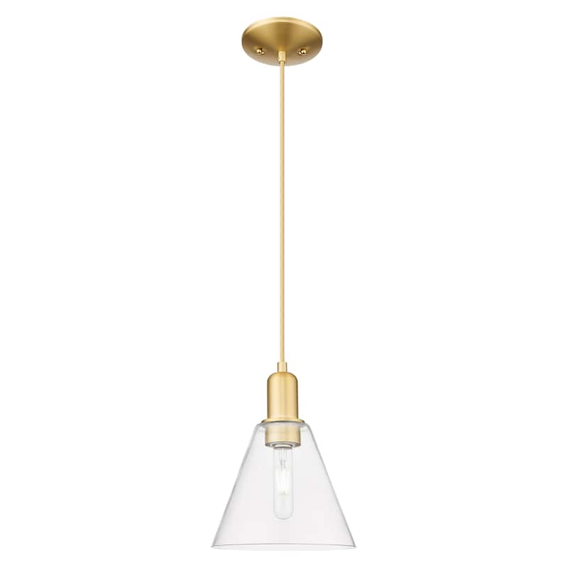 Innovations Lighting Endless Possibilities Arcadia - Berkshire Glass - 1 Light 8" Cord Hung Mini Pendant - Clear/Satin Gold
