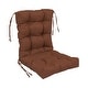preview thumbnail 30 of 61, Multi-section Tufted Outdoor Seat/Back Chair Cushion (Multiple Sizes) 18" x 38" - Cocoa