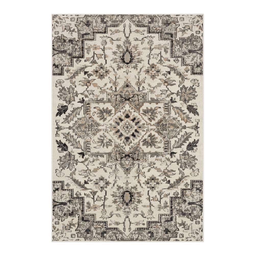 Mohawk Home Pandora Floral Ornamental Medallion Woven Area Rug