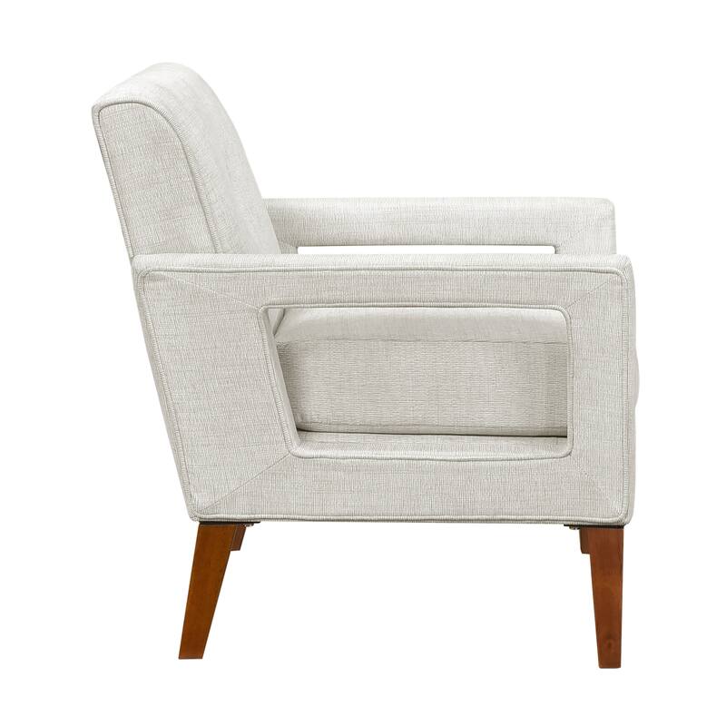 Vivian 29" Chenille Chair - Walnut Finish Solid Wood Legs