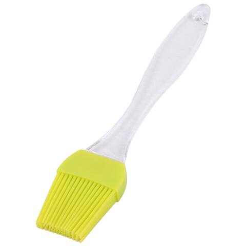 Baking Barbecue Silicone Head Heat Resistant Oil Condiment Pastry Brush Green - Clear,Green