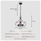 preview thumbnail 4 of 24, Chichoice 16" Drum 5 - Light Farmhouse Wood Chandelier, Height Adjustable Pendant Light for Kitchen Island