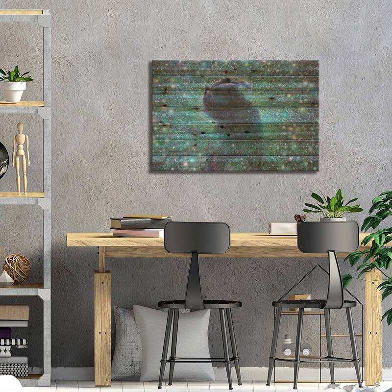 Spooky Action At A Distance Print On Wood by Iris Scott - Multi-Color