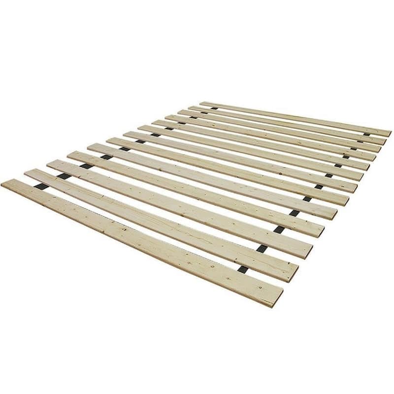 Full Bed Wood Slat Kit for Mattress Support, No Foundation Needed - Natural