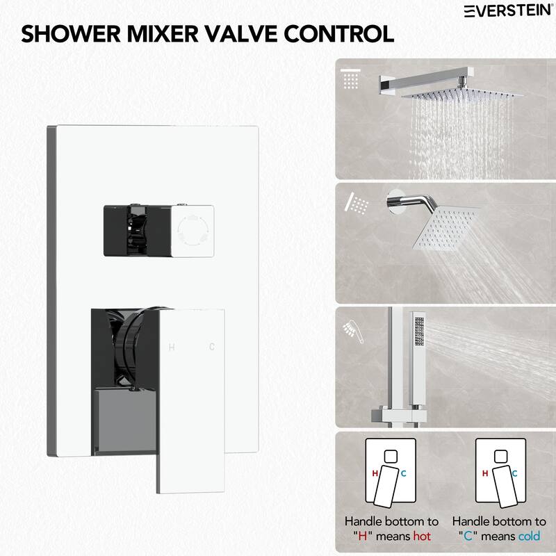 Dual Shower Head System with 10" High Pressure Handheld Spray And Slide Bar