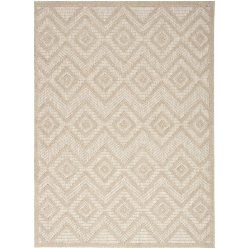 Nourison Versatile Indoor/Outdoor Geometric Flatweave Area Rug - 4' x 6' - Cream