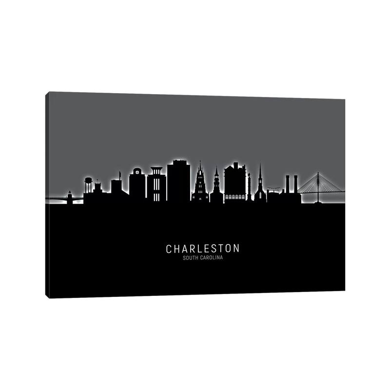 iCanvas "Charleston South Carolina Skyline" by Michael Tompsett Canvas Print