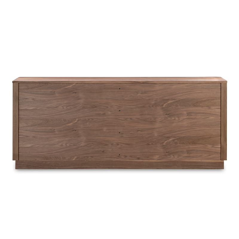 Title: NADAAL STUDIOS Odette Sideboard, Walnut Veneer with Rubber Wood Base, 3 Doors, 2 Drawers, Brown
