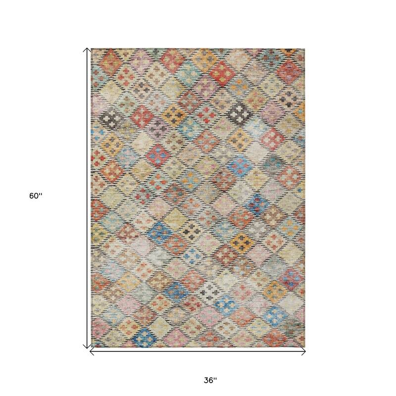 HomeRoots Geometric Transitional Rectangle Outdoor Rug