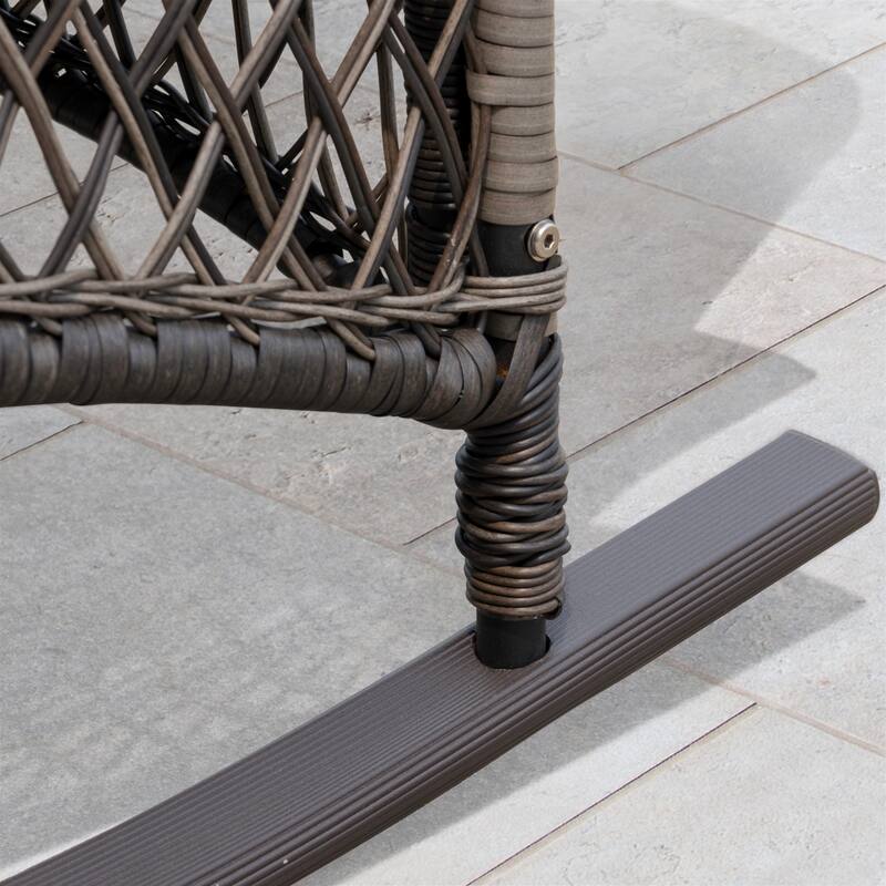 Corvus Salerno Outdoor Handwoven Resin Wicker Rocking Chair