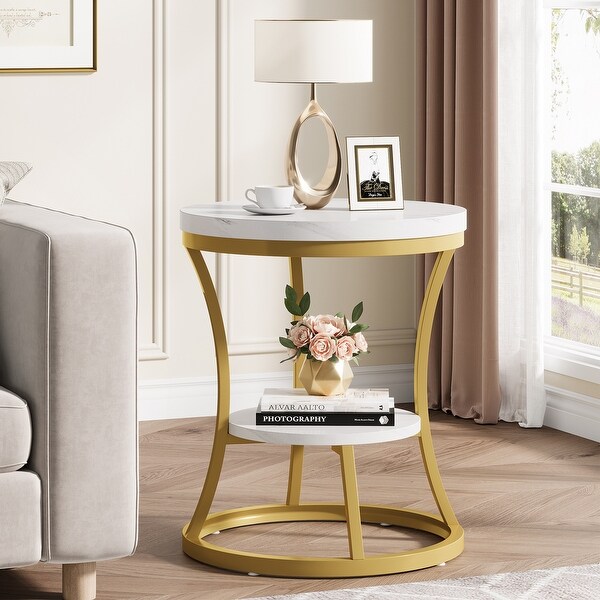Small round industrial side table cheap