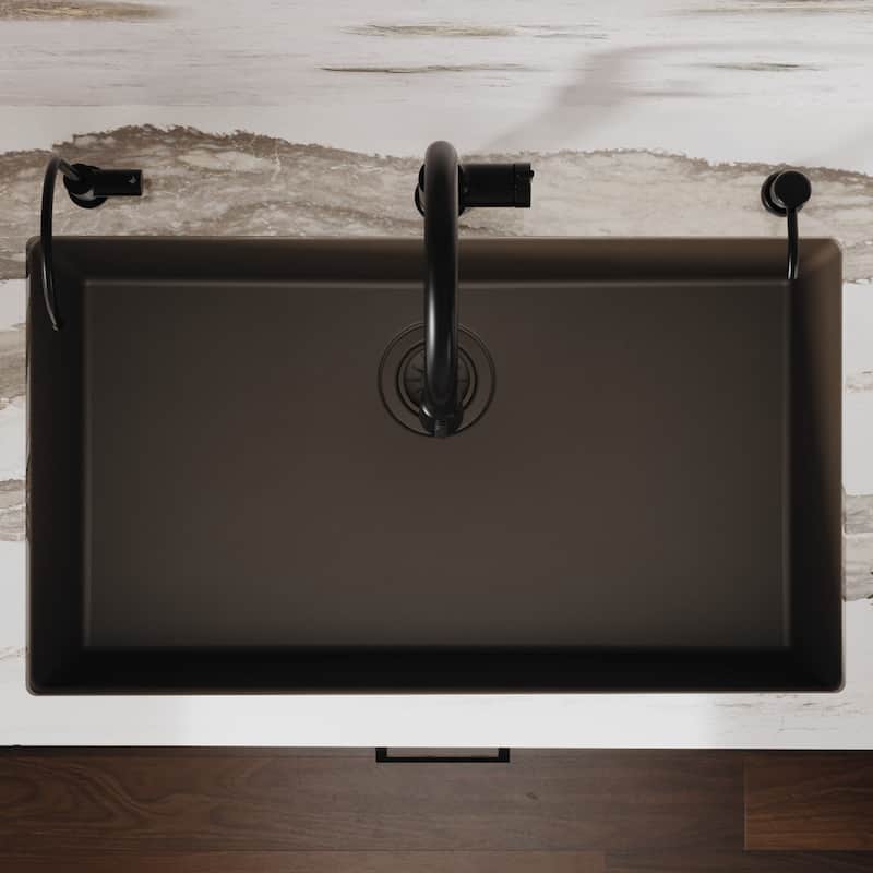 Karran Undermount 32.5 in. Large Single Bowl Quartz Kitchen Sink