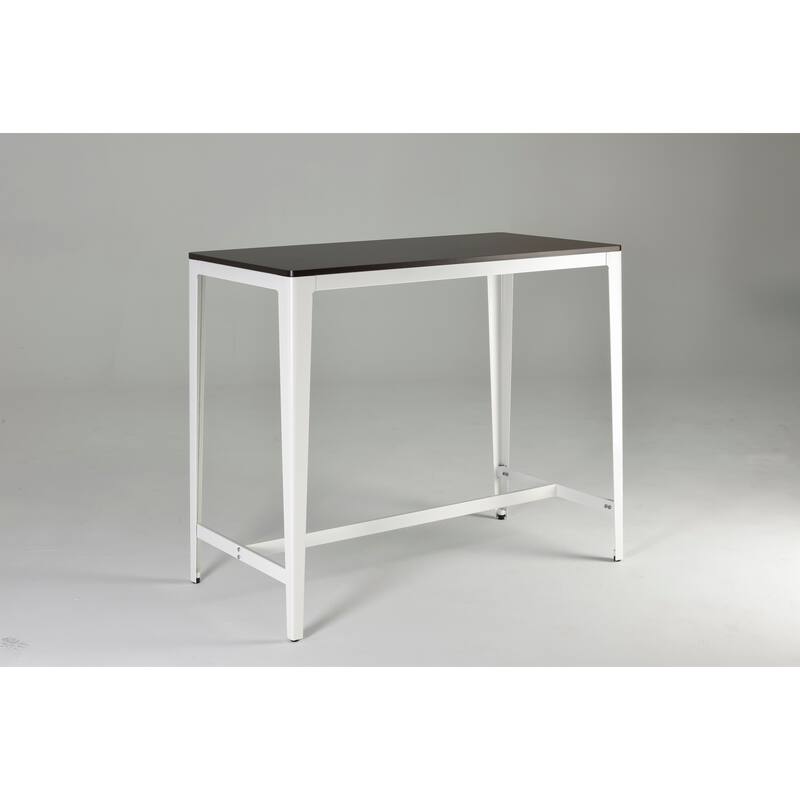 Farmhouse Style Minimalist Counter Height Table In Brown/ White