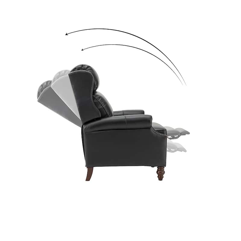 Noemon Genuine Leather Recliner with Nailhead Trims by HULALA HOME (Set of 2)