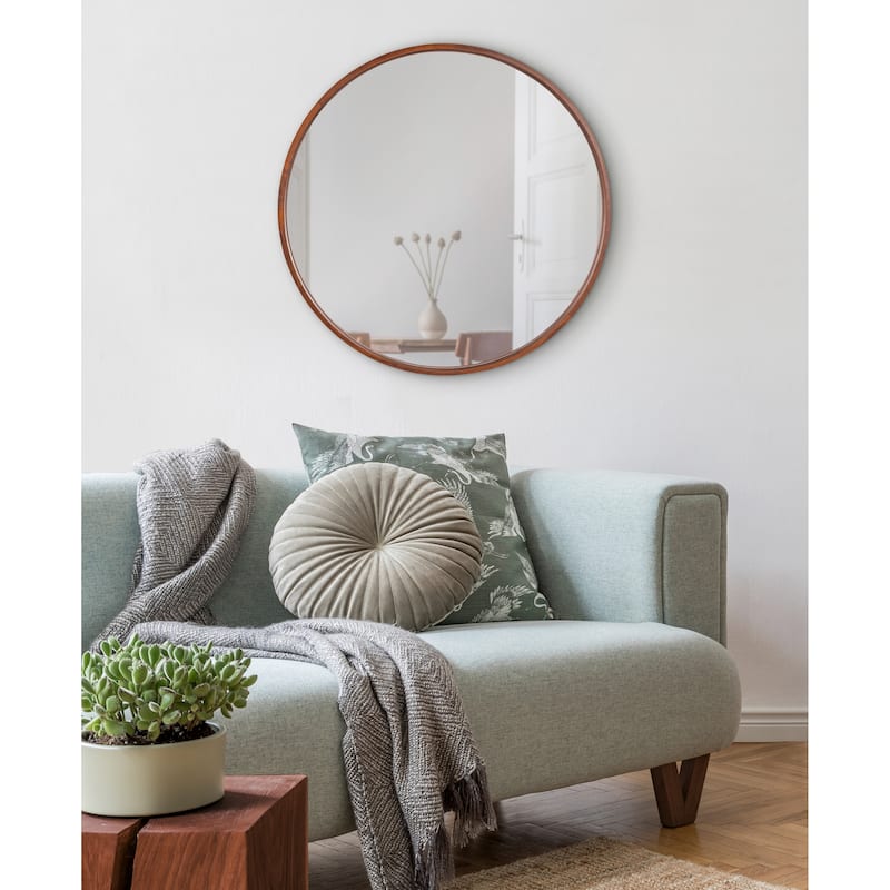 Kate and Laurel Valenti Round Framed Mirror