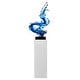 preview thumbnail 6 of 6, Ocean Blue Cortes Bay Wave Floor Sculpture with Stand - 57" Tall - N/A