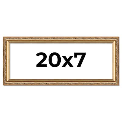 20x7 Frame Red Solid Wood Picture Frame Width 1.75 Inches | Interior Frame Depth 1 13/16 Inches