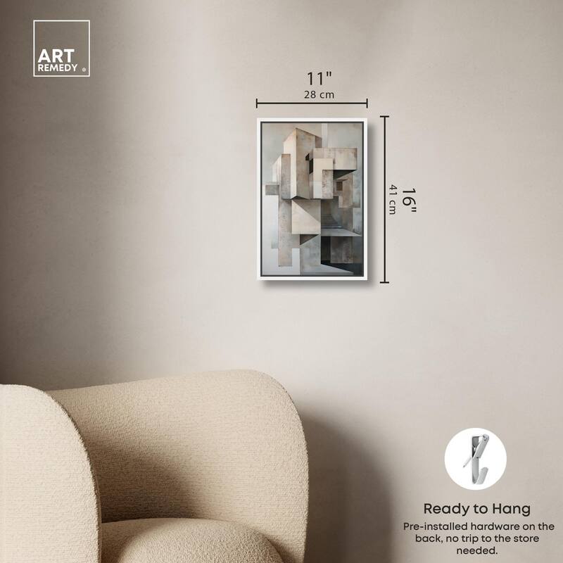 Grey Matrixy Canvas by Art Remedy