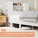 preview thumbnail 18 of 17, Twin Size Wooden Platform Bed Frame with Storage Headboard and 2-Tier Shelf