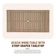 preview thumbnail 9 of 8, Outdoor Acacia Wood Dining Set 7-Piece Rope Weave Dining Chairs And Table with Umbrella Hole