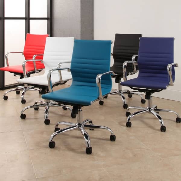 slide 2 of 20, Abbyson Samuel Adjustable Leather Office Chair