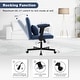preview thumbnail 2 of 7, Ergonomic Linen Office Chair with Armrests, Adjustable Height, Tilt & 360° Swivel, Lumbar Pillow, Wheels