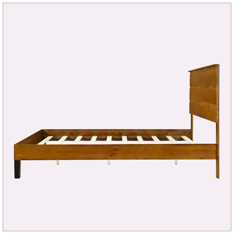 Mid-Century Modern Wood Bed