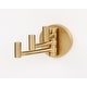 preview thumbnail 4 of 4, Alno Contemporary I Triple Pivoting Bathroom Towel / Robe Hook Satin Brass